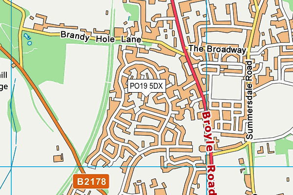 PO19 5DX map - OS VectorMap District (Ordnance Survey) PO19 5DX map - OS VectorMap District (Ordnance Survey)