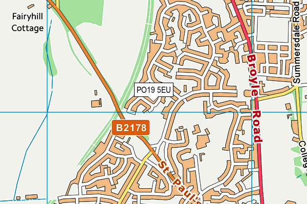 PO19 5EU map - OS VectorMap District (Ordnance Survey) PO19 5EU map - OS VectorMap District (Ordnance Survey)