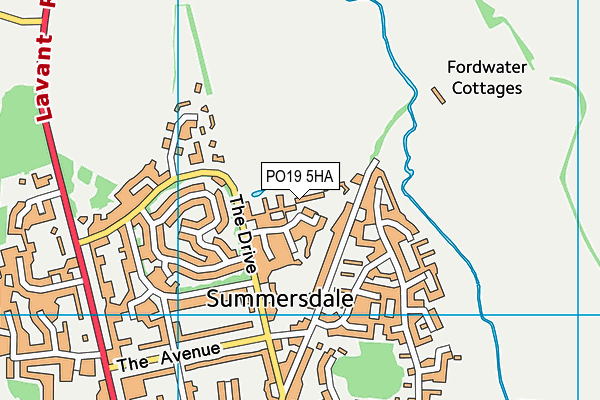 PO19 5HA map - OS VectorMap District (Ordnance Survey) PO19 5HA map - OS VectorMap District (Ordnance Survey)