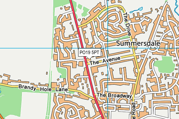 PO19 5PT map - OS VectorMap District (Ordnance Survey) PO19 5PT map - OS VectorMap District (Ordnance Survey)
