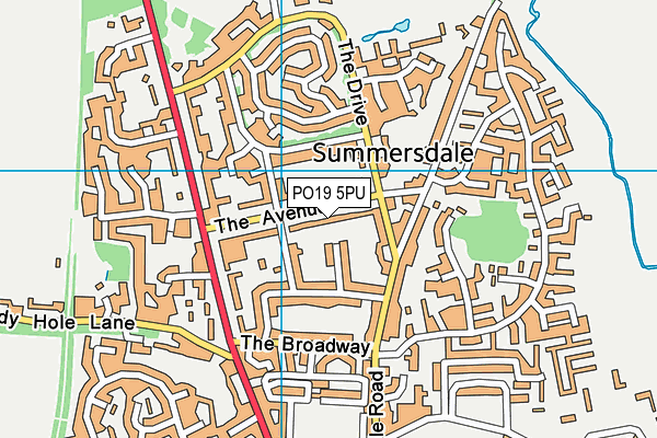 PO19 5PU map - OS VectorMap District (Ordnance Survey) PO19 5PU map - OS VectorMap District (Ordnance Survey)