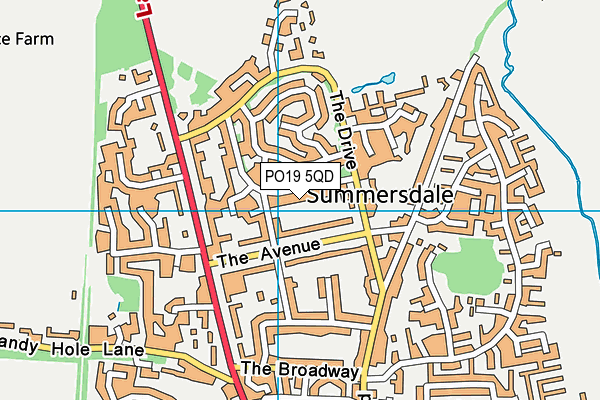 PO19 5QD map - OS VectorMap District (Ordnance Survey) PO19 5QD map - OS VectorMap District (Ordnance Survey)