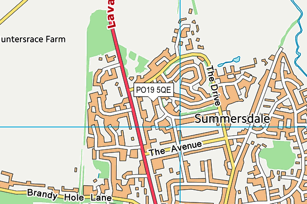 PO19 5QE map - OS VectorMap District (Ordnance Survey) PO19 5QE map - OS VectorMap District (Ordnance Survey)
