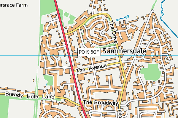 PO19 5QF map - OS VectorMap District (Ordnance Survey) PO19 5QF map - OS VectorMap District (Ordnance Survey)