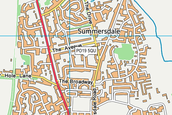 PO19 5QU map - OS VectorMap District (Ordnance Survey) PO19 5QU map - OS VectorMap District (Ordnance Survey)