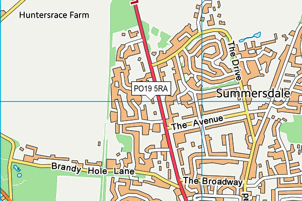 PO19 5RA map - OS VectorMap District (Ordnance Survey) PO19 5RA map - OS VectorMap District (Ordnance Survey)
