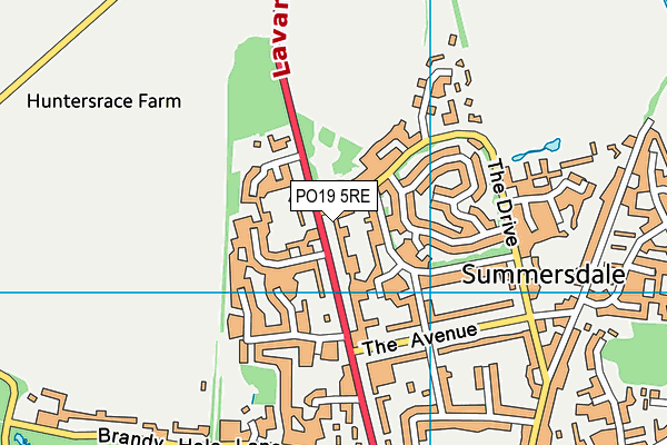 PO19 5RE map - OS VectorMap District (Ordnance Survey) PO19 5RE map - OS VectorMap District (Ordnance Survey)