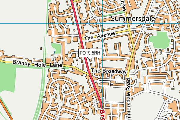 PO19 5RH map - OS VectorMap District (Ordnance Survey) PO19 5RH map - OS VectorMap District (Ordnance Survey)