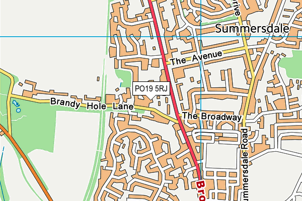 PO19 5RJ map - OS VectorMap District (Ordnance Survey) PO19 5RJ map - OS VectorMap District (Ordnance Survey)
