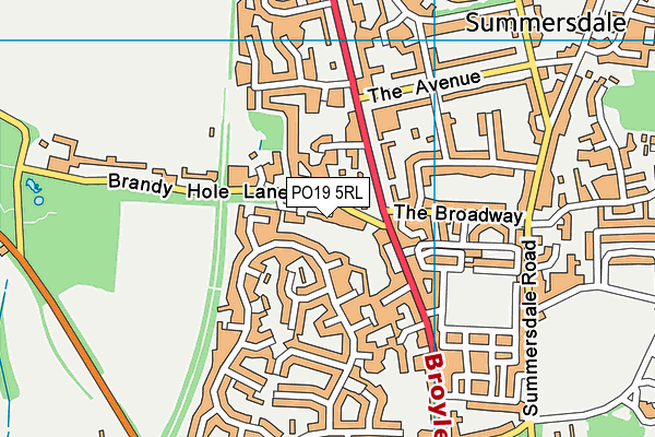 PO19 5RL map - OS VectorMap District (Ordnance Survey) PO19 5RL map - OS VectorMap District (Ordnance Survey)