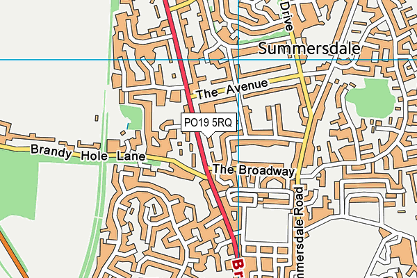 PO19 5RQ map - OS VectorMap District (Ordnance Survey) PO19 5RQ map - OS VectorMap District (Ordnance Survey)