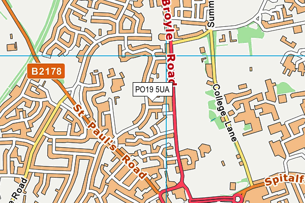 PO19 5UA map - OS VectorMap District (Ordnance Survey) PO19 5UA map - OS VectorMap District (Ordnance Survey)