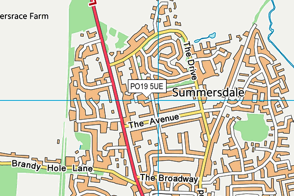 PO19 5UE map - OS VectorMap District (Ordnance Survey) PO19 5UE map - OS VectorMap District (Ordnance Survey)
