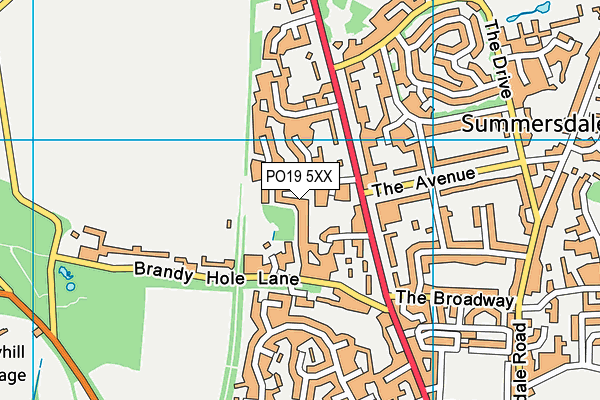 PO19 5XX map - OS VectorMap District (Ordnance Survey) PO19 5XX map - OS VectorMap District (Ordnance Survey)