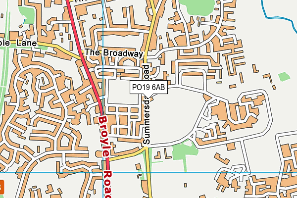 PO19 6AB map - OS VectorMap District (Ordnance Survey) PO19 6AB map - OS VectorMap District (Ordnance Survey)