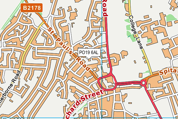 PO19 6AL map - OS VectorMap District (Ordnance Survey) PO19 6AL map - OS VectorMap District (Ordnance Survey)