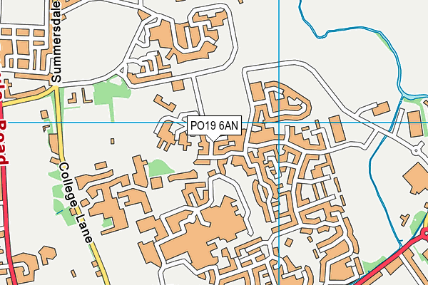 PO19 6AN map - OS VectorMap District (Ordnance Survey) PO19 6AN map - OS VectorMap District (Ordnance Survey)