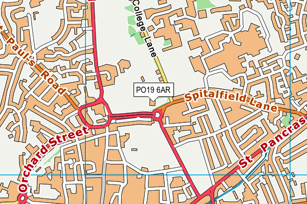 PO19 6AR map - OS VectorMap District (Ordnance Survey) PO19 6AR map - OS VectorMap District (Ordnance Survey)