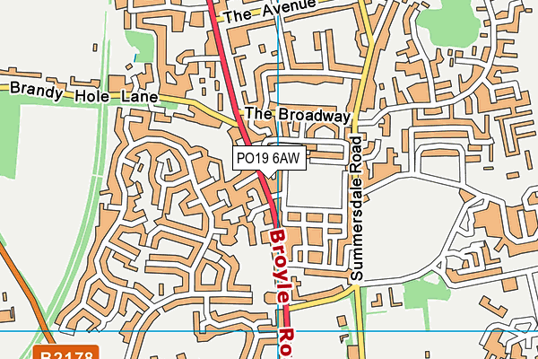 PO19 6AW map - OS VectorMap District (Ordnance Survey) PO19 6AW map - OS VectorMap District (Ordnance Survey)