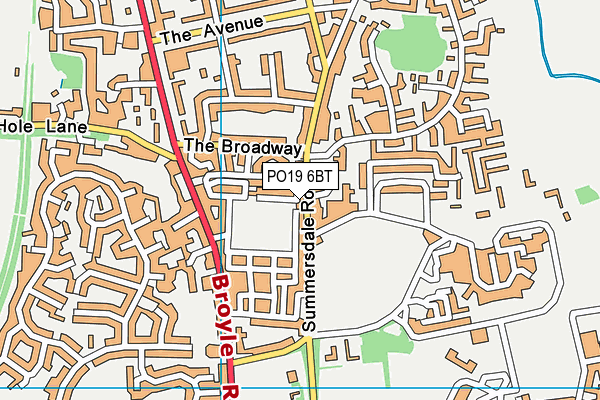 PO19 6BT map - OS VectorMap District (Ordnance Survey) PO19 6BT map - OS VectorMap District (Ordnance Survey)