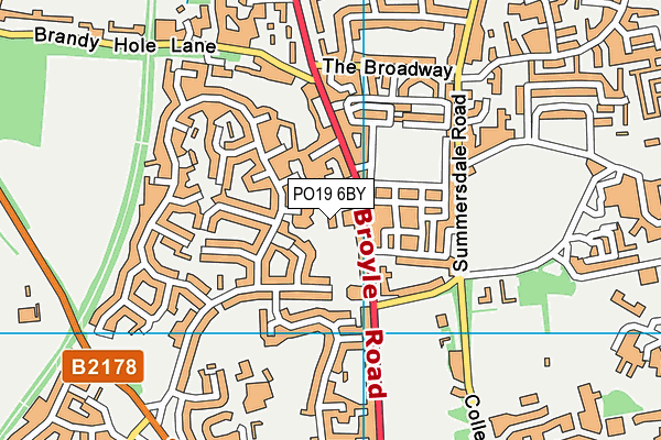 PO19 6BY map - OS VectorMap District (Ordnance Survey)
