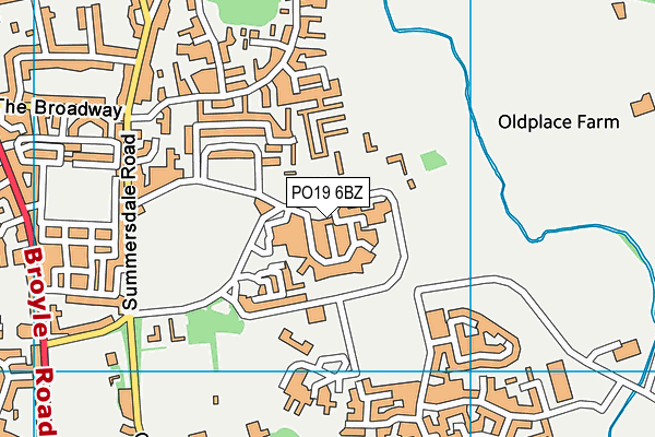 PO19 6BZ map - OS VectorMap District (Ordnance Survey) PO19 6BZ map - OS VectorMap District (Ordnance Survey)
