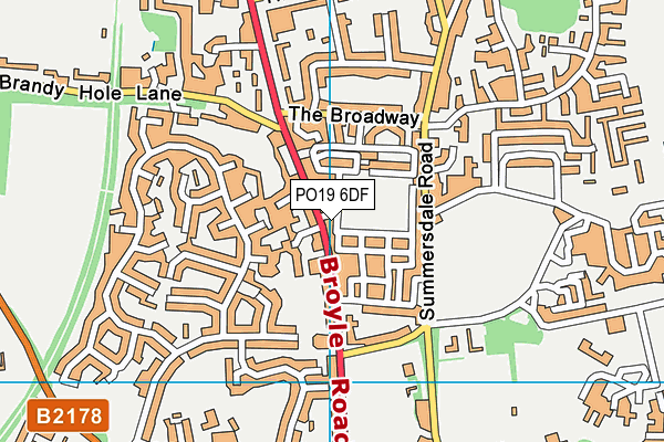 PO19 6DF map - OS VectorMap District (Ordnance Survey)