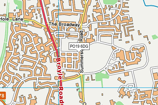 PO19 6DG map - OS VectorMap District (Ordnance Survey) PO19 6DG map - OS VectorMap District (Ordnance Survey)