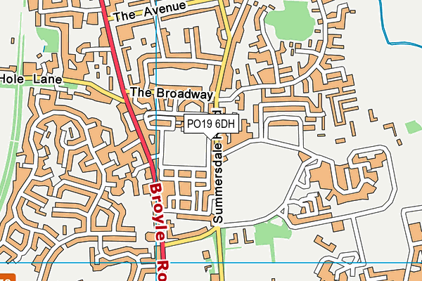 PO19 6DH map - OS VectorMap District (Ordnance Survey) PO19 6DH map - OS VectorMap District (Ordnance Survey)