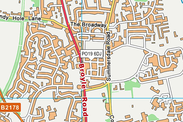 PO19 6DJ map - OS VectorMap District (Ordnance Survey) PO19 6DJ map - OS VectorMap District (Ordnance Survey)