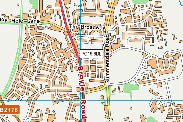 PO19 6DL map - OS VectorMap District (Ordnance Survey) PO19 6DL map - OS VectorMap District (Ordnance Survey)