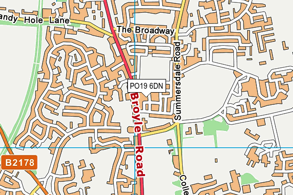 PO19 6DN map - OS VectorMap District (Ordnance Survey) PO19 6DN map - OS VectorMap District (Ordnance Survey)