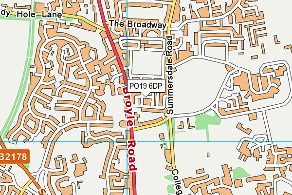 PO19 6DP map - OS VectorMap District (Ordnance Survey)
