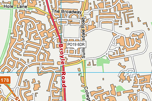 PO19 6DR map - OS VectorMap District (Ordnance Survey) PO19 6DR map - OS VectorMap District (Ordnance Survey)