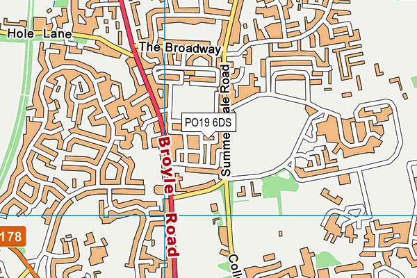 PO19 6DS map - OS VectorMap District (Ordnance Survey) PO19 6DS map - OS VectorMap District (Ordnance Survey)