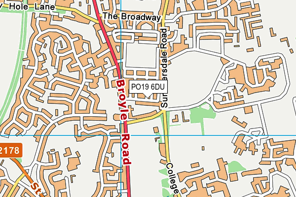 PO19 6DU map - OS VectorMap District (Ordnance Survey) PO19 6DU map - OS VectorMap District (Ordnance Survey)