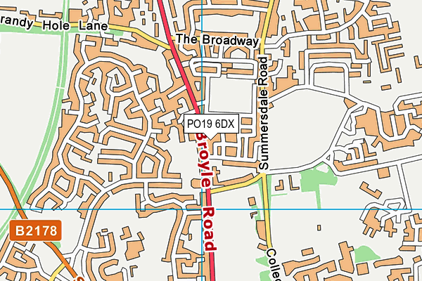 PO19 6DX map - OS VectorMap District (Ordnance Survey) PO19 6DX map - OS VectorMap District (Ordnance Survey)