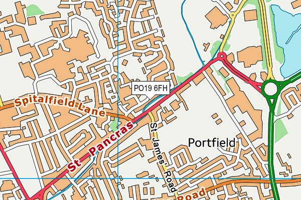 PO19 6FH map - OS VectorMap District (Ordnance Survey) PO19 6FH map - OS VectorMap District (Ordnance Survey)