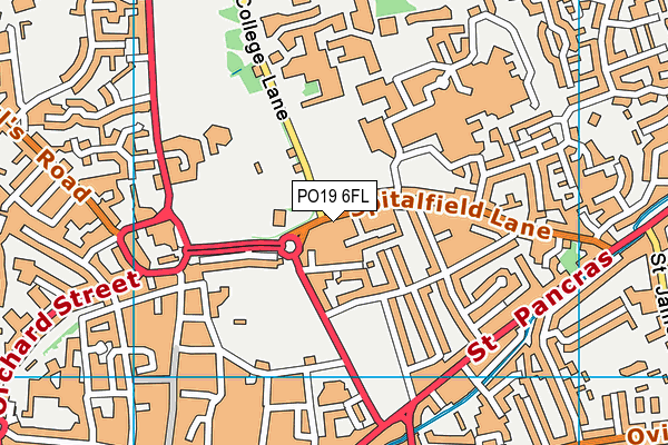 PO19 6FL map - OS VectorMap District (Ordnance Survey) PO19 6FL map - OS VectorMap District (Ordnance Survey)