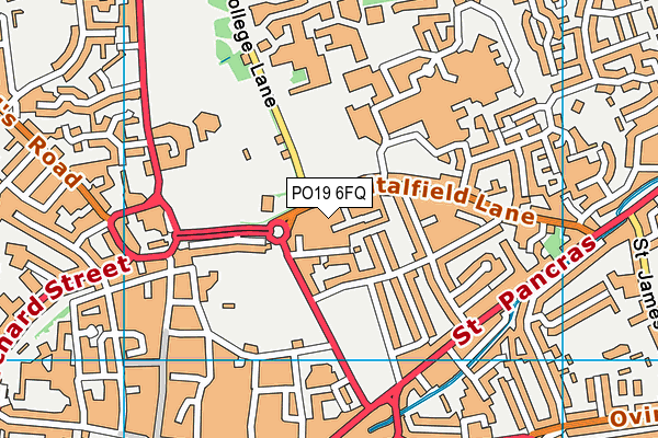 PO19 6FQ map - OS VectorMap District (Ordnance Survey) PO19 6FQ map - OS VectorMap District (Ordnance Survey)