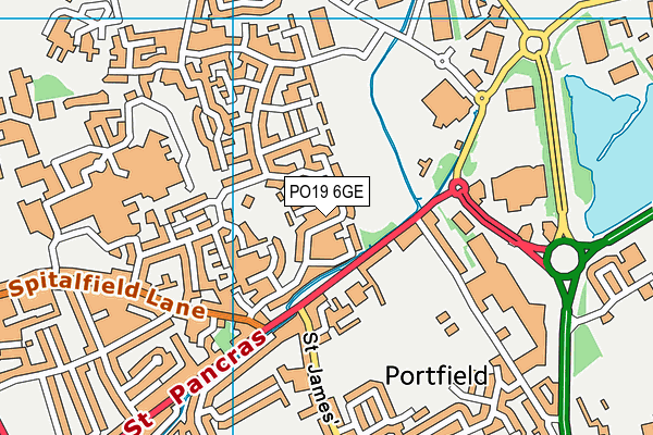 PO19 6GE map - OS VectorMap District (Ordnance Survey) PO19 6GE map - OS VectorMap District (Ordnance Survey)