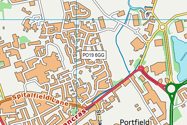 PO19 6GG map - OS VectorMap District (Ordnance Survey) PO19 6GG map - OS VectorMap District (Ordnance Survey)