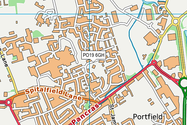PO19 6GH map - OS VectorMap District (Ordnance Survey)