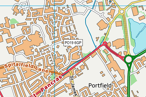 PO19 6GP map - OS VectorMap District (Ordnance Survey) PO19 6GP map - OS VectorMap District (Ordnance Survey)