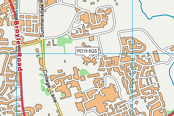 PO19 6GS map - OS VectorMap District (Ordnance Survey) PO19 6GS map - OS VectorMap District (Ordnance Survey)