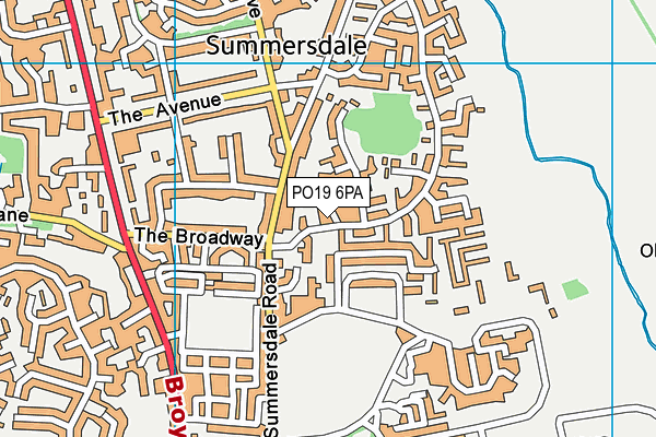 PO19 6PA map - OS VectorMap District (Ordnance Survey)