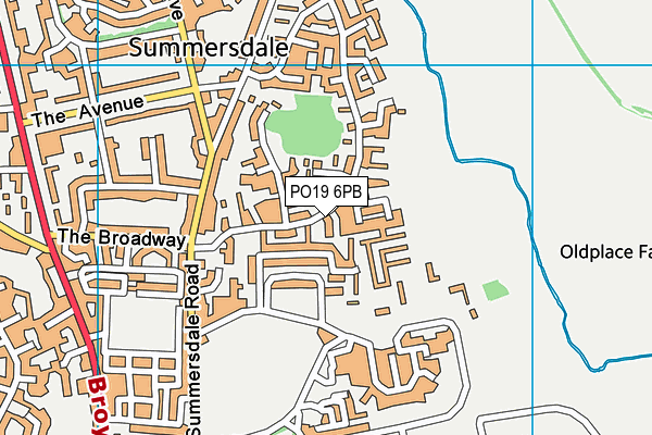 PO19 6PB map - OS VectorMap District (Ordnance Survey) PO19 6PB map - OS VectorMap District (Ordnance Survey)