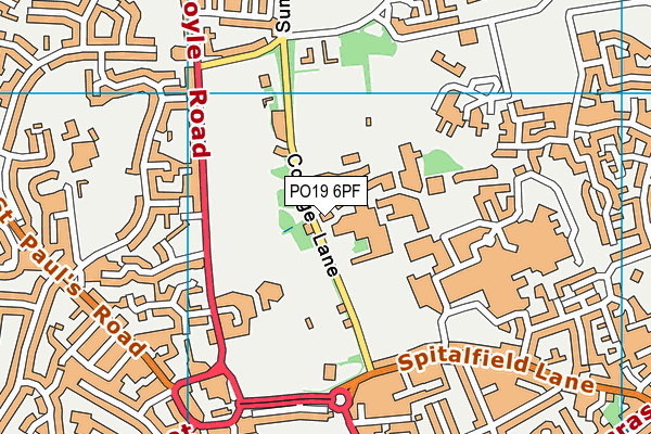 PO19 6PF map - OS VectorMap District (Ordnance Survey) PO19 6PF map - OS VectorMap District (Ordnance Survey)