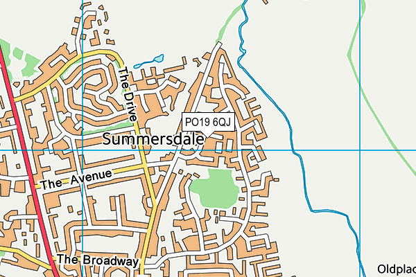 PO19 6QJ map - OS VectorMap District (Ordnance Survey) PO19 6QJ map - OS VectorMap District (Ordnance Survey)