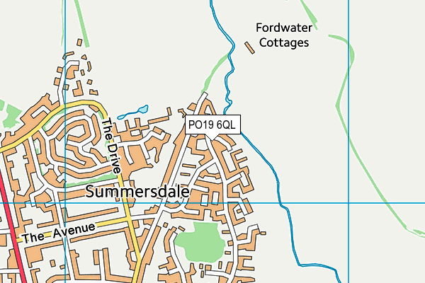 PO19 6QL map - OS VectorMap District (Ordnance Survey) PO19 6QL map - OS VectorMap District (Ordnance Survey)